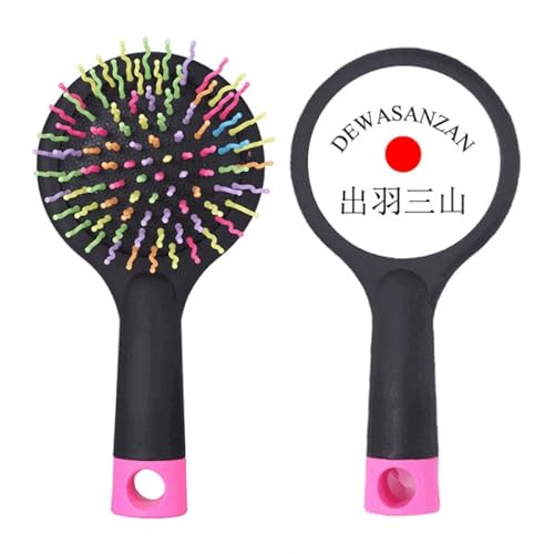 Brosse à cheveux démêlante Dewasanzan anti-casse à coussin souple rouge japon