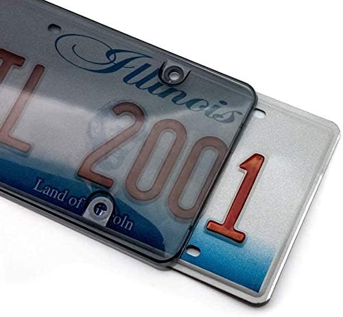 2 pcs License Plate Covers with Clear Bubble Design Unbreakable Fits All Standard 6x12 Inches Novelty/License Plates