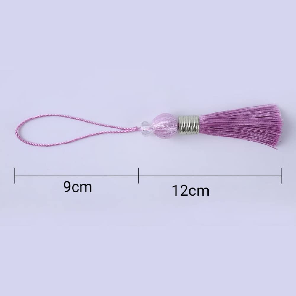 Lot de 2 Pompons en Soie pour Rideaux, Accessoires de Couture, Pompons Simples, pendentifs pour clés, décoration d'intérieur, Couleur Auburn, Prix 2 pièces