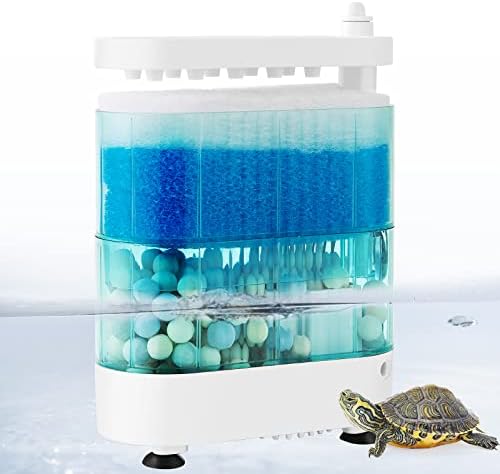 Picture of VILLNO Internal Turtle Tank Filter: 400LPH Silent Aquarium Filter with ...