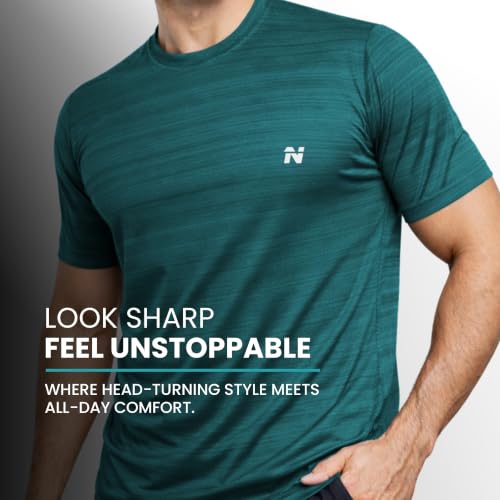 Image of NINQ Half Sleeve Compression T-Shirt - Men's Athletic & Sports Tights for Fitness