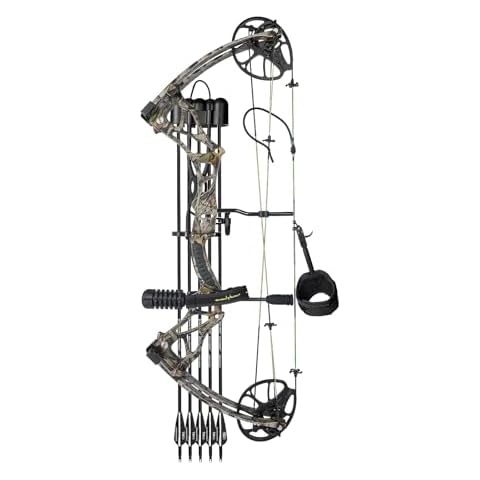 MOTION ZEUS Lightweight Compound Bow Package Fully Adjustable for Adults and Teens,23.5"-31" Draw Length,0-70LBS Draw Weight,Up to 320 FPS,Limbs Made in USA,Hunting Bow Archery Set Cover