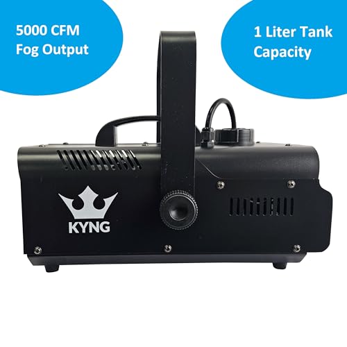 Máquina de humo Kyng 900W con luces multicolor portátil miniatura 3