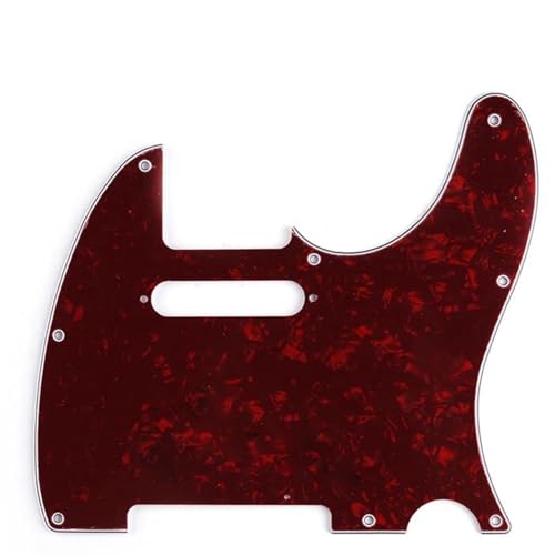 10 個 TL ピックガード 3 層シングルコイルピックアップ穴 8 ネジ穴スクレートプレート TL スタイルエレキギター用マルチカラー エレキギターピックガード交換パーツ(Red)
