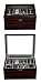 TIMELYBUYS Ebony Wood Display Case for 8 Belts and Accessories Storage Organizer Box for Dresser, Nightstand, Closet Father's Day Gift