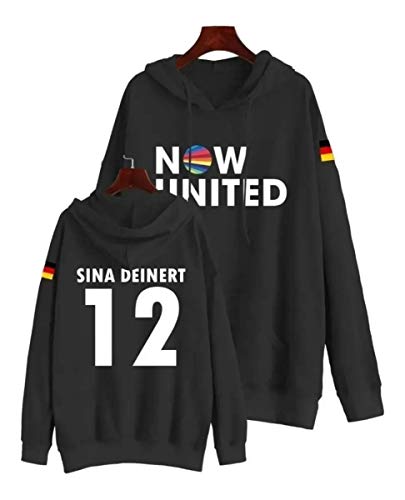 Moletom Preto Now United Sina Deinert 12 Alemanha Uniters Blusa Pop Tamanho: G; Cor: Preto