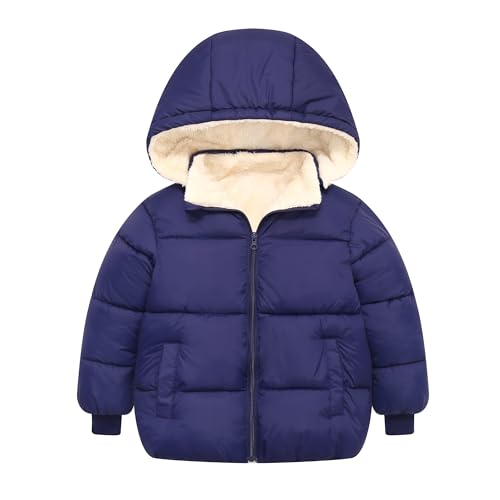 Image of LTKOUGFAM Toddler Winter Coats, 1-7T Baby Girls Boys' Winter Fleece Jackets With Hooded Jacket Outwear
