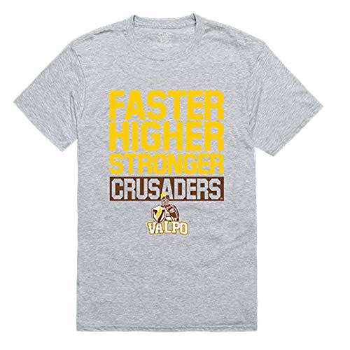 VALPO Valparaiso Crusaders NCAA Workout Tee Shirt - Heather Grey, Medium