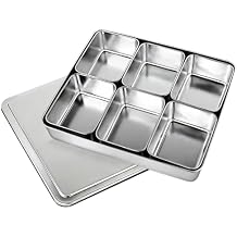 PONDON Stainless Steel Spice Organizer, Multi-Compartment Box In Japanese Style For Kitchens And Commercial Spaces