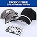 Classicseali 4pcs Brim Bender, Hat Bill Bender Curve Shaper, Durable Smooth, Brims Benders for Baseball Caps, Perfect Hats Curver Tool, Hats Accessories for Men (Black & White)