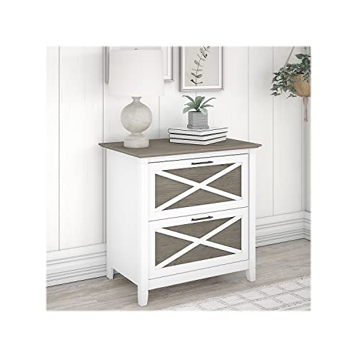 Bush Furniture Key West Lateral File Cabinet | 2 Home Office | Storage With Drawers, Casual, Pure White And Shiplap Gray #TOP1