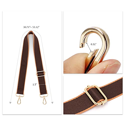 Image of TANOSII Wide Purse Strap Adjustable Replacement Shoulder Crossbody Strap Handbag Strap
