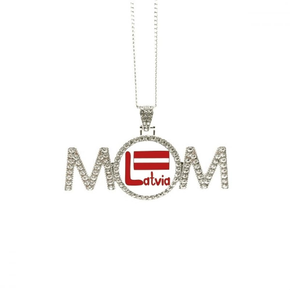 Collier drapeau de la Lettonie, bijou d'anniversaire chic - 4