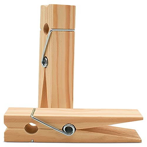 Oversized Wooden Clothespins 6-inch, Pack of 5 Large Clothes Pins Heavy Duty for DIY Laundry Room Décor and Crafts, by Woodpeckers
