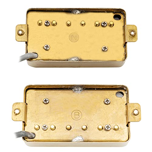 Wilkinson Vintage Alnico 5 Humbucker Pickups Set for Epiphone USA Les Paul SG Style Electric Guitar, Gold