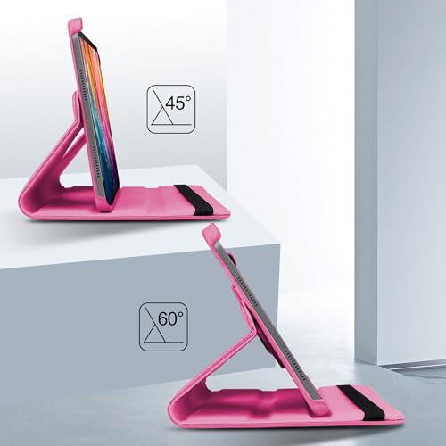 Image of TGK 360 Rotatable Smart Flip Cover for Lenovo Idea Tab Pro 12.7 Inch 2025 TB-373FU TB-375FC Tablet Case (Hot Pink)