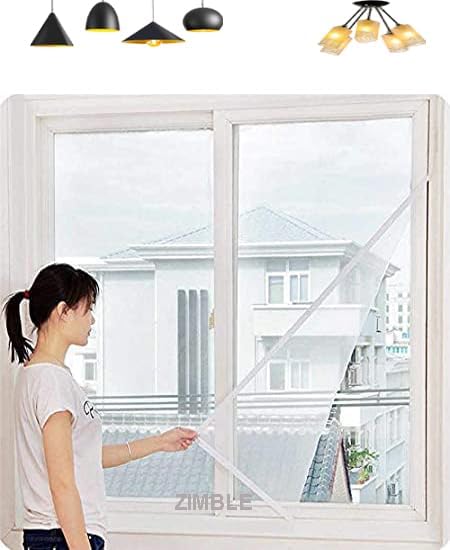 ARESTAL (60x60 inch)-5x5 Ft (Pack 1), Colour White, Pre-Stitched, Windows Mosquito Net, Insect Net Adhesive with Hook and Loop for Window Frame,Wooden Frame| Highly Durable and Safe-image-12