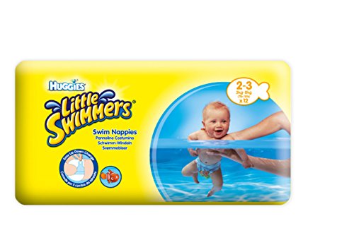 Huggies Little Swimmers – Pañales Tamaño 2 – 3, 2 x Paquetes de 12 (24 Pañales)