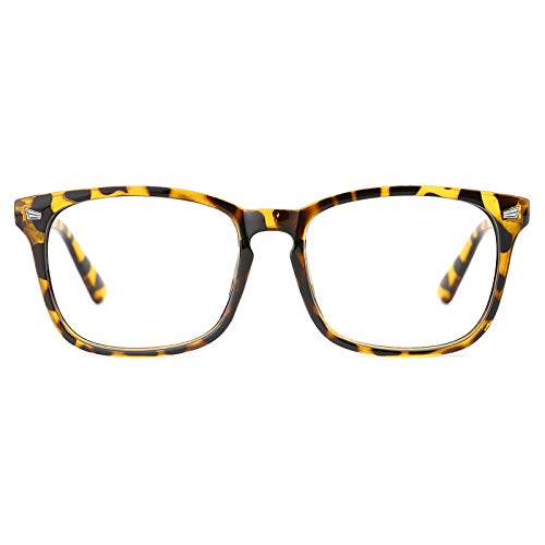 TIJN Unisex Stylish Square Non-Prescription Eyeglasses Glasses Clear Lens Women Men Eyewear
