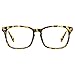 TIJN Unisex Wayfarer Non-prescription Eyeglasses Glasses Clear Lens Eyewear Yellow Leopard Frame