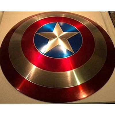 THOR INSTRUMENTS America Shield 22 Inch Captain Round Shield Costumes Rustic Vintage Home Decor Gifts