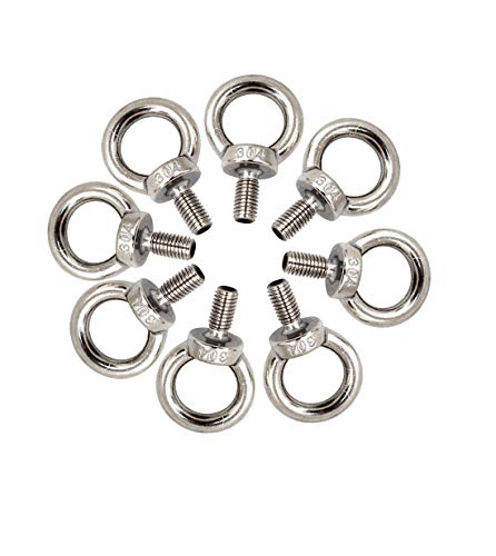 Image of Lifting Ring Eye Bolt M6 /0.24 inch Marine Weight Lift 304 Stainless Steel Male Thread Screws Bolts Rings Eye Bolts Ring Screw 5pcs