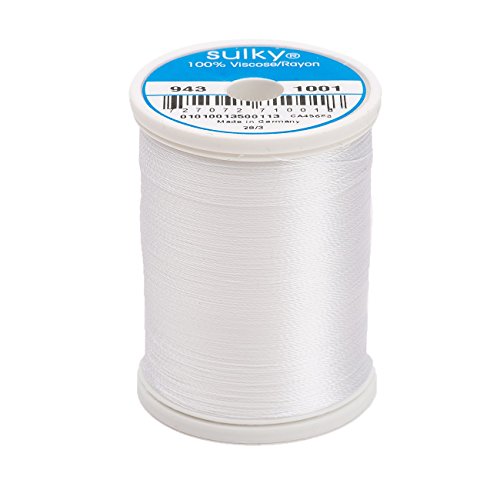 Hilo Rayon Sulky 850 yd Blanco 2-Hilos miniatura 1