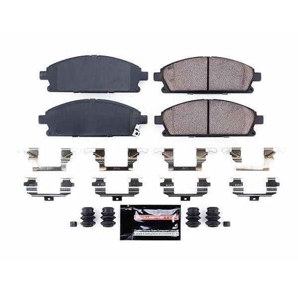 PowerStop Front Brake Pads for Acura MDX 2003-06 |INFINITI Q45 1997-01 |QX4 1997-03 |Nissan Pathfinder 1996-04 |Quest 2004-09 - Z23 Carbon-Fiber Ceramic Brake Pads with Installation Hardware, Z23-691 by PowerStop - Used condition - Image 2