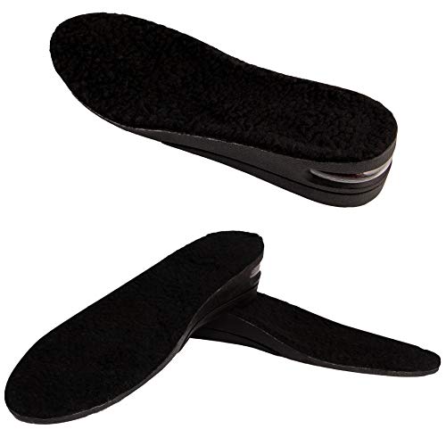 Height Increase Insoles with Fur and Air Cushion - 2 Shoe Lifts - Heel Lift (US Women's 6-8) Black Height Increase Insoles with Fur and Air Cushion - 2" Shoe Lifts - Heel Lift (US Women's 6-8) Black