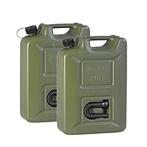 2 Stück Benzinkanister 20 L Kraftstoff-Kanister Reservekanister UN-Zulassung Diesel-Kanister
