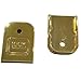 Set of 2 Gold Plated Metal Magazine Base Plates Compatible with Glock 17 19 22 23 26 Gen 1-5, Precision Fit for 9mm .40 .357 Magazines, Durable Steel Construction, Premium Finish