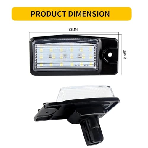 Luces matrícula luz LED evitan multas por bombilla fundida en Nissan T32 2