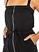 Celebrity Pink Juniors and Juniors Plus Zip Front Jumpsuit with Self Tie, XS-4X (Black, Small)