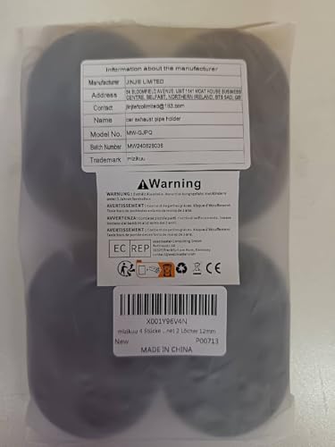 mizikuu 4 Stücke Auto Auspuff Aufhänger, Auto Auspuffhalter gummis Universal Auto Gummi Auspuff Langlebig Halterung Schalldämpfer Auspuffhalterung für alle Fahrzeuge geeignet 2 Löcher 12mm