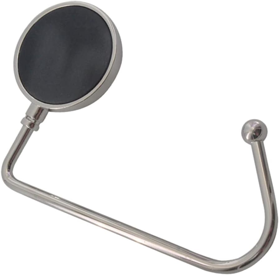 2pcs Alloy Handbag Hangers Table Bag Hooks Purse Holder for Desk Backpack Hanger Schoolbag Hook No-Slip Pad