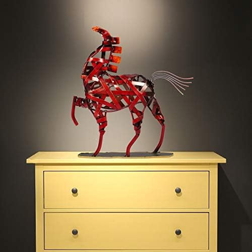 Tooarts Metal Horse Sculpture Animal Gifts Ornament Crafts Home Living Room Office Decorations Gift