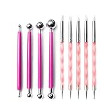 KONIEEJN Juego de 9 piezas con herramientas de escultor de arcilla, lápiz de cerámica, juego de herramientas de muesca para decoración de tartas, fondant, herramientas para decoración de uñas,