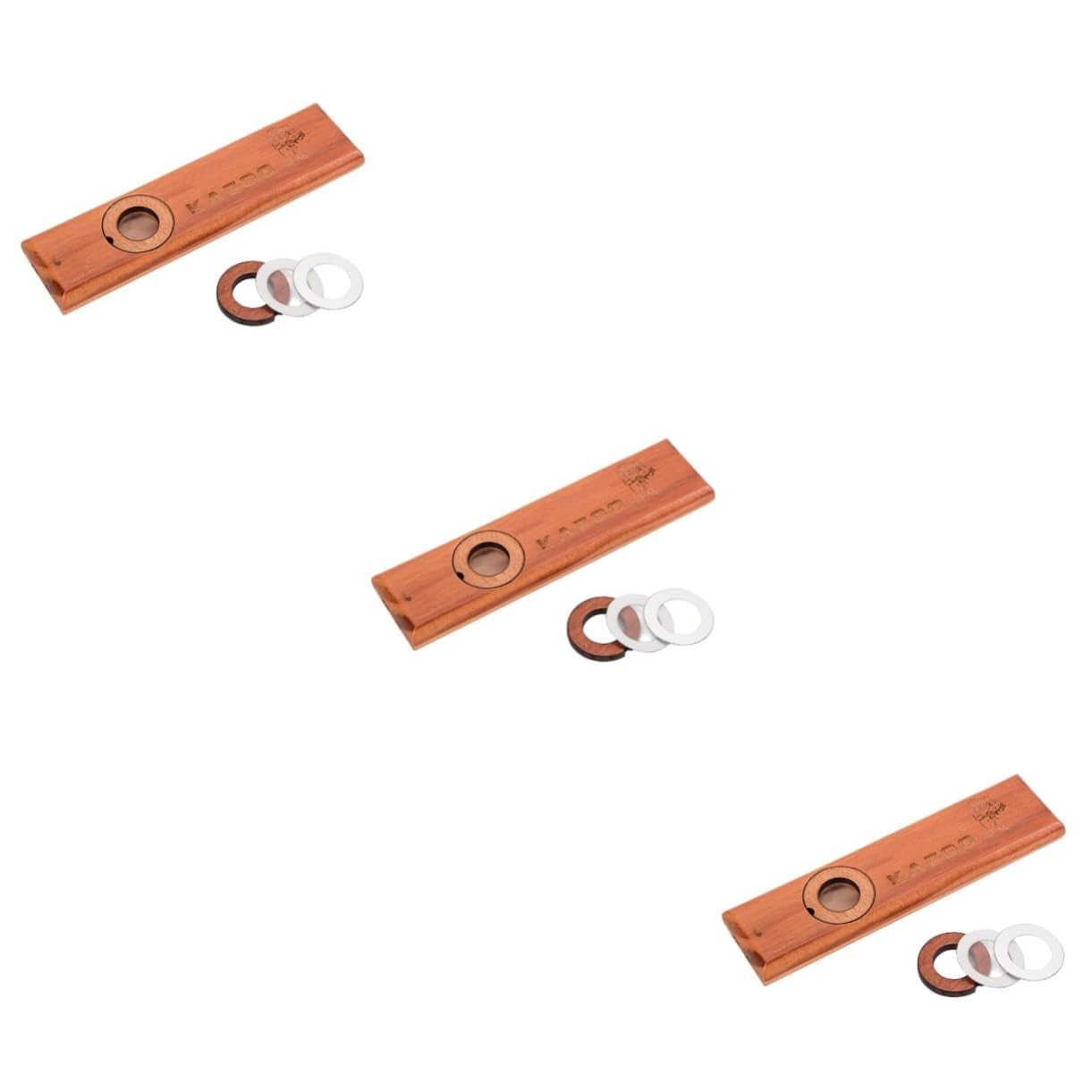 TOYANDONA 3 Pz Diaframma Per Flauto Kazoo in Legno Kazoo Metallico Di Legno Strumenti Musicali Per Bambini Ragazzo Bambù Bambino Strumento Musicale Metallo