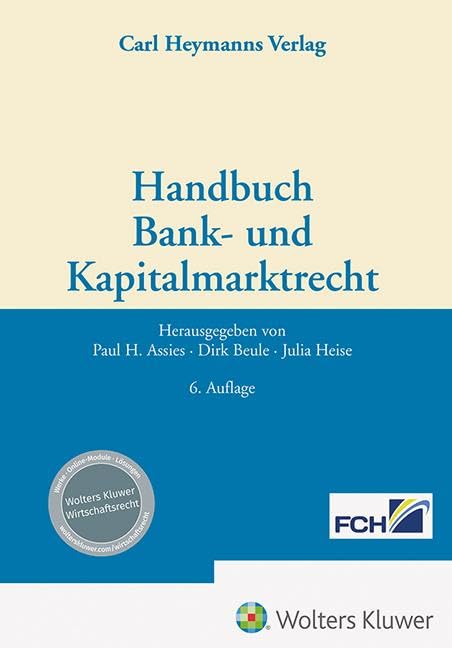 Handbuch Bank- und Kapitalmarktrecht