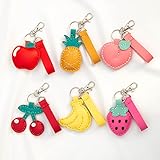 DIY Leather Keyring Making Kit (Pineapple) - Beginner Sewing Kit for Kids Ages 8-12 | Keychain Kit
