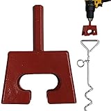 Keyfit Tools Dog Tie Stake Speed Staker Drill in Your Spiral Dog Tie Out Cable Lawn Stakes in...
