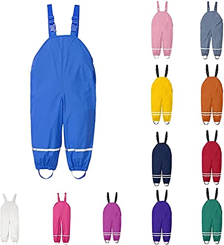 Kids Water-Proof Rain Pants Children Little Boys Girls Rain Windproof Mud Breathable Bottoms Pants
