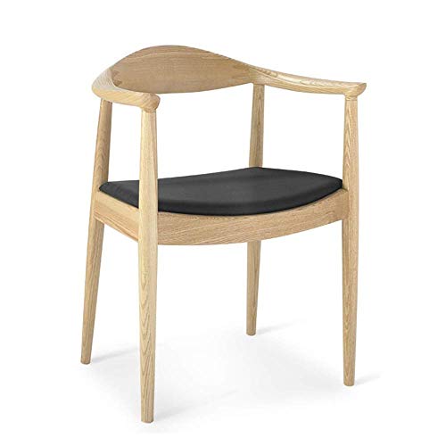 Tokyia Norte de Europa Silla de Comedor Sillas Silla Moderna Minimalista de Madera de heces Inicio Discusión Estudio Ministerio del Interior Cocina Comedor (Color: Negro, Tamaño: 41cm x 44cm x 75cm)
