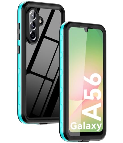 ZWWADR Funda para Samsung Galaxy A56 5G, impermeable IP68, protector de pantalla integrado [cuerpo completo a prueba de golpes] funda protectora subacuática a prueba de polvo para Samsung A56 de 6.7