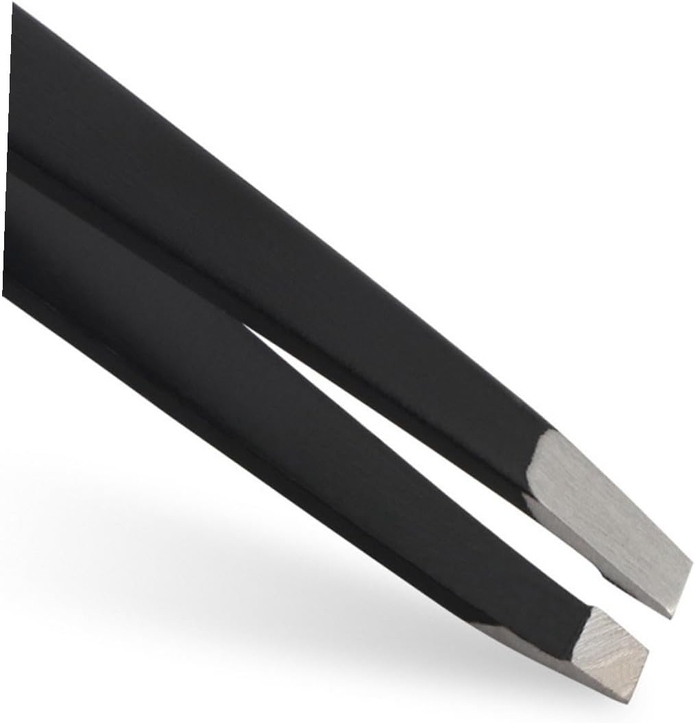 Stainless Steel Eyebrow Clip Tweezers Bevel for Women and Men image 3
