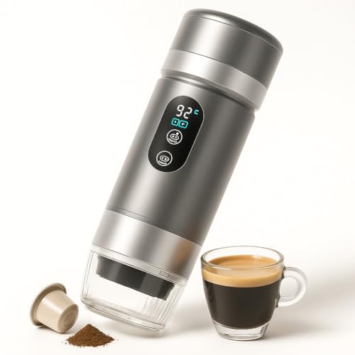 SOMYKID Cafetera Portátil Cápsulas y Café Molido 3 en 1 con Display Automático | Máquina de Café Portátil Recargable | Cafetera Cápsulas Universal de Viaje (GRIS) SOMYKID Cafetera Portátil Cápsulas y Café Molido 3 en 1 con Display Automático | Máquina de Café Portátil Recargable | Cafetera Cápsulas Universal de Viaje (GRIS)