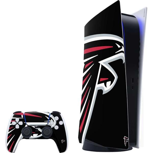 Skinit Decal Gaming Skin Compatible with PS5 Bundle - Officially Licensed NFL Atlanta Falcons Large Logo Design