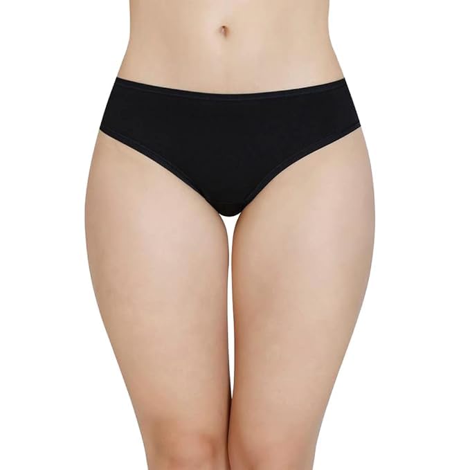 Image of LOURYN KOULYN Solid Low Rise Cotton Bikini Panty Pack(Pack of 3)