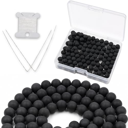 Cuentas de ágata negra de 8 mm Cherry Tree Collection para regalar joyería hecha a mano 2