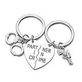 Best Friend Gift Keychain Partner In Crime Keychain Best Friend Keychain For 2 Friendship Keychain...